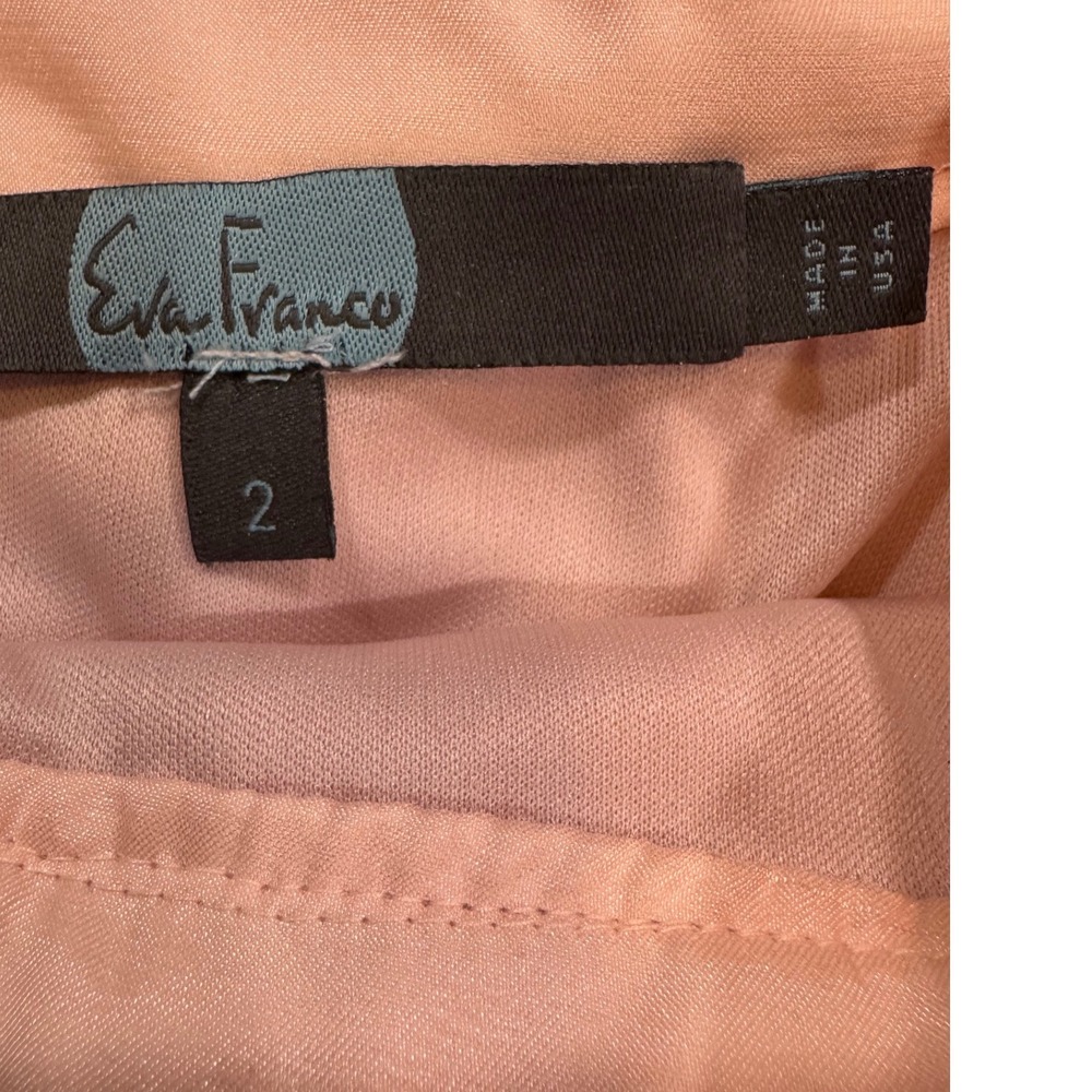 Eva Franco Pink Floral Embroidered Tulle Sequin Midi Skirt Womens Size 2 USA - Picture 4 of 8